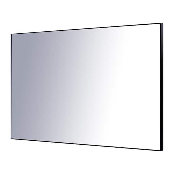 Unbranded 36 in. W x 24 in. H Rectangular Framed Wall Bathroom Vanity Mirror in Black