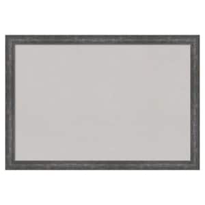 Angled Metallic Rainbow Wood Framed Grey Corkboard 39 in. x 27 in. Bulletin Board Memo Board