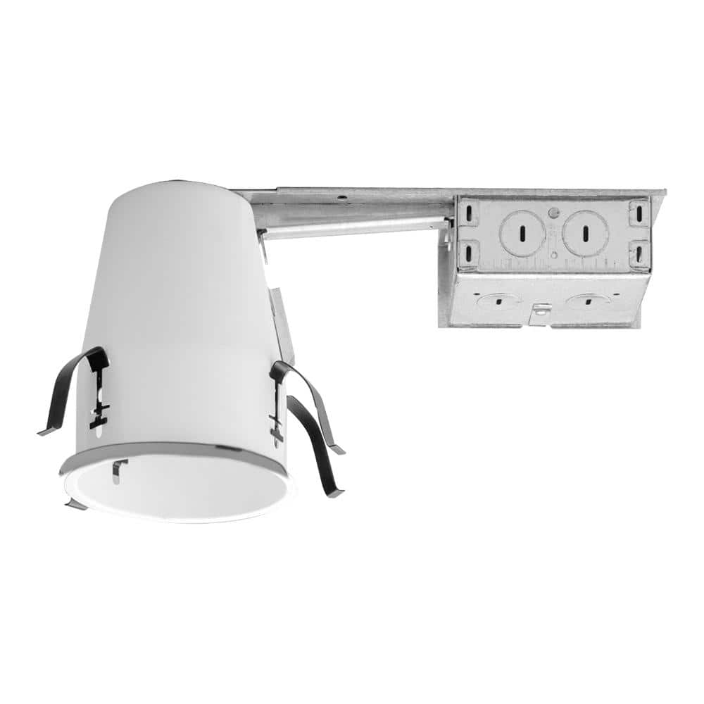 4" White Steel Recessed Lighting Housing for Remodel