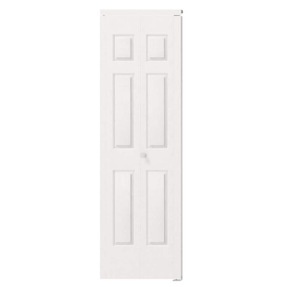 36 in. x 80 in. 6-Panel, White Textured, Hollow Core, MDF. Composite Bi-fold Door with Lock and Hardware Set price history on PriceWatchPro