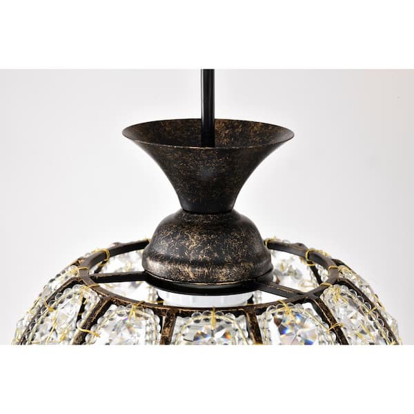 Warehouse of Tiffany Doree 7.5 in. 1-Light Indoor Antique Bronze