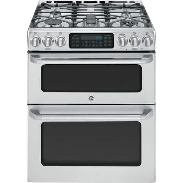 Cafe 6.7 cu. ft. Double Oven Gas Range with Self-Cleaning Convection Oven in Stainless Steel