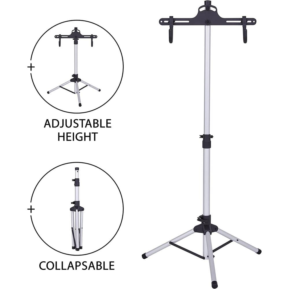 Adjustable Freestanding Silver and Black Bike Storage Rack