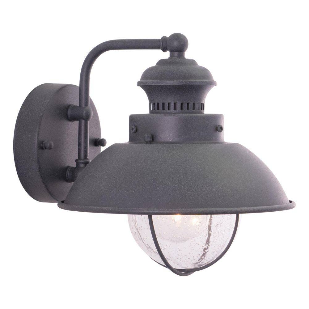 Harwich Textured Gray Steel 11.5" Outdoor Wall Lantern