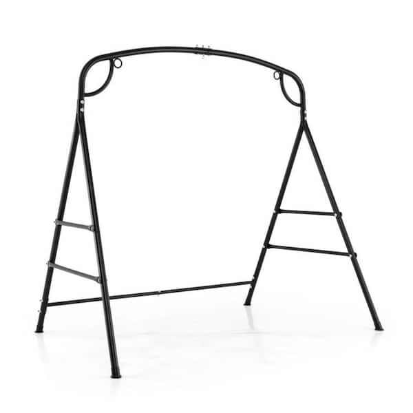 Kadehome 71 in. Metal Patio Swing Stand with 4 Support Bars and 2 Hanging Ways