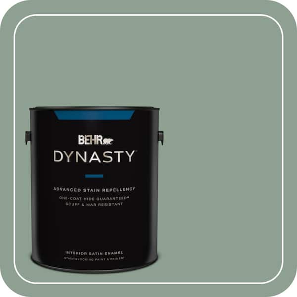BEHR DYNASTY 1 gal. #ECC-52-3 Hillside View Satin Enamel Interior Stain-Blocking Paint and Primer
