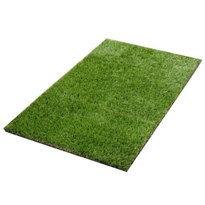 Evergreen Collection Waterproof Solid Indoor/Outdoor (2'7" x 3') 3 ft. x 3 ft. Green Artificial Grass Area Rug