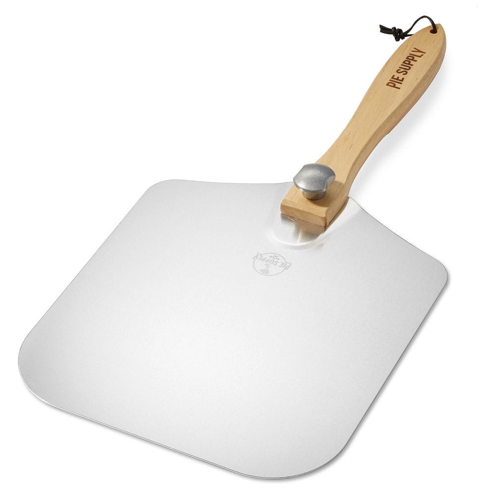 12 x 14 Inch Aluminum Pizza Peel with Foldable Oak Handle