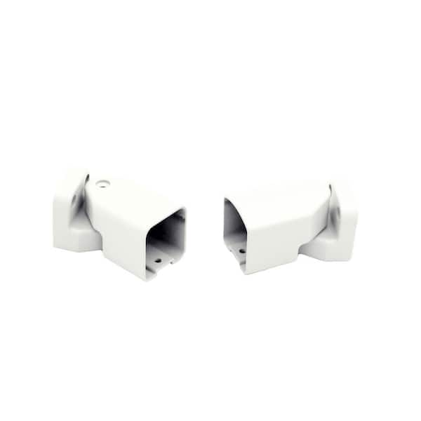 Pegatha Contemporary White Aluminum Textured Multi-Angle Bracket Kit (2-Piece)