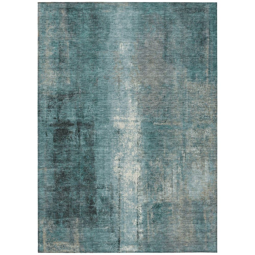 Chantille Machine Washable Indoor/Outdoor Abstract ACN1980 Teal 3 ft. x 4 ft. Area Rug price history on PriceWatchPro