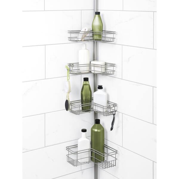 Premier housewares stylish bathroom shower caddy white 3 tier interior home 