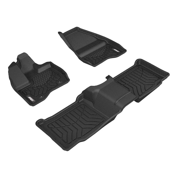 Aries StyleGuard XD Black Custom Heavy Duty Floor Liners, Select Ford Explorer (Bench Seat Only), 1st and 2nd Row