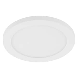 Trago 7 in. W x 0.52 in. H White Integrated LED Flush Mount with White Acrylic Shade