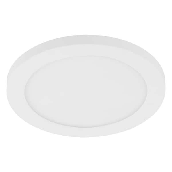 Eglo Trago 7 in. White Transitional Integrated LED Flush Mount with White Acrylic Shade