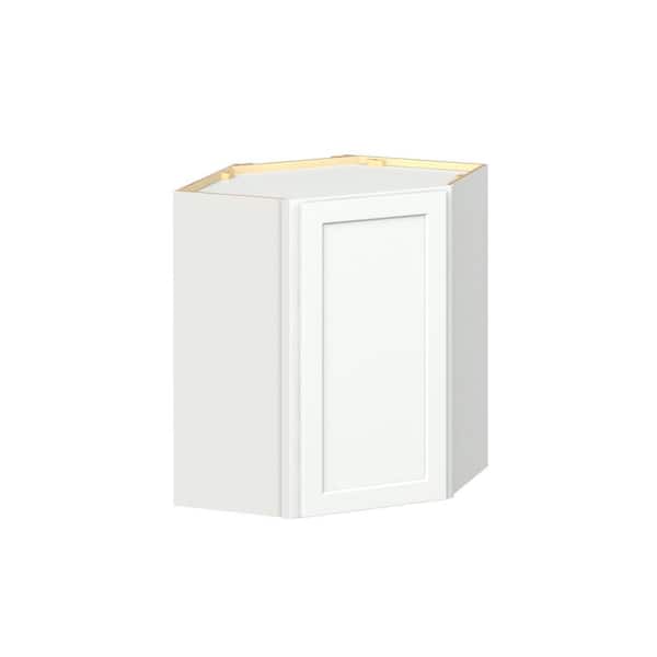 Emerson Pure White Wall Diagnal Corner Ready to Assemble Kitchen Cabinet (24 in. W x 30 in. H x 24 in. D)