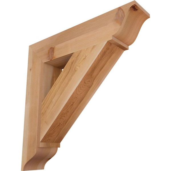 Ekena Millwork 5.5 in. x 30 in. x 30 in. Western Red Cedar Traditional Smooth Bracket