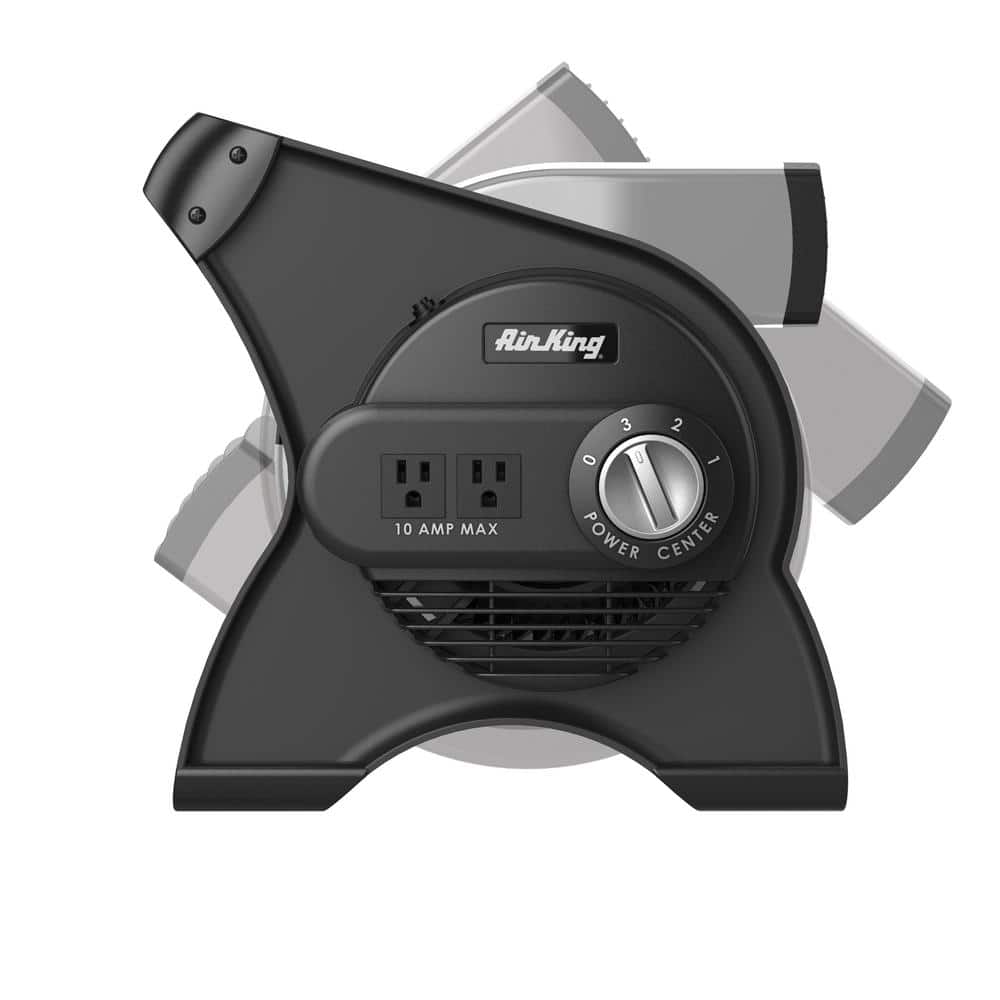 Air King 11" Black ABS Plastic Pivoting Utility Fan