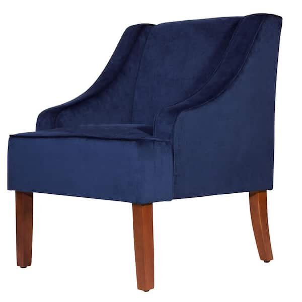 navy swoop arm chair