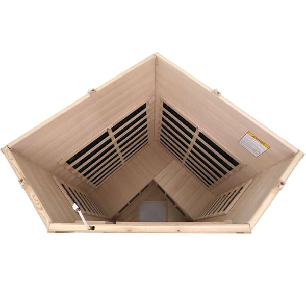Hemlock 2-Person Far Infrared Sauna with 8-Heating Panels, LCD display, Touch Control, Bluetooth Audio, and LED Lighting