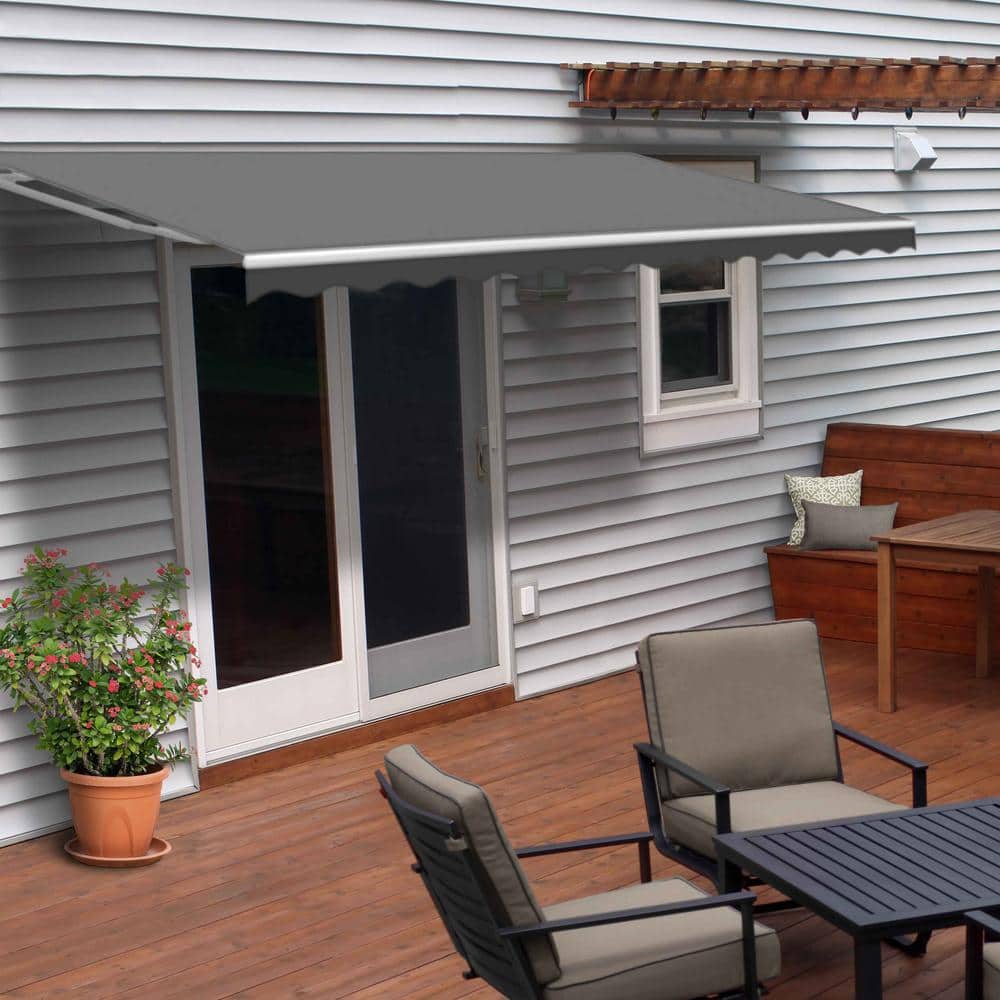 Gray Polyester UV-Protected Retractable Awning Fabric Replacement