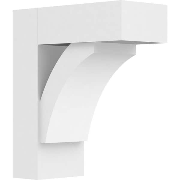 Ekena Millwork Standard Thorton 5 in. W x 14 in. H x 12 in. D Signature Urethane Polyurethane Bracket With Block Ends