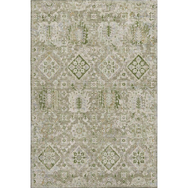 Mayfield Premium Machine Washable Abstract AMF1998 Fern 10 ft. x 14 ft. Area Rug