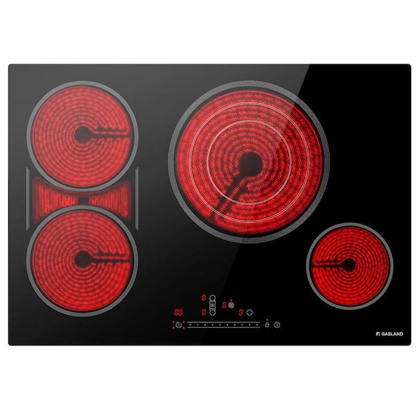 GASLAND 30 in. Radiant Electric Cooktop Ceramic Glass 5-Elements in Black with Tri-Ring and Bridge Element