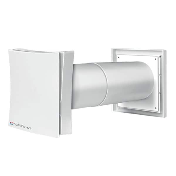 4 in. Wall Through Natural Ventilation Kit for Passive Fresh Air with Extendable ABS Plastic Ducting