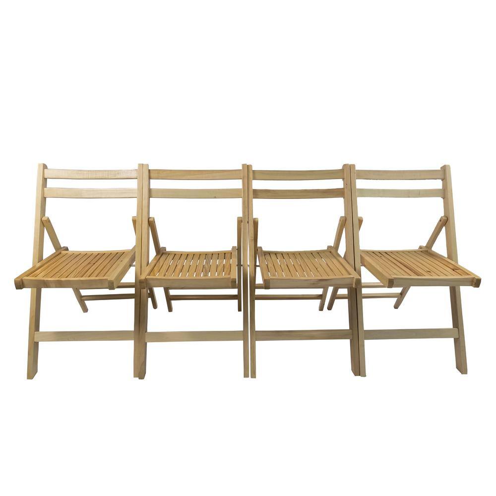Brown Solid Wood Folding Outdoor Lounge Chair (Set of 4) price history on PriceWatchPro