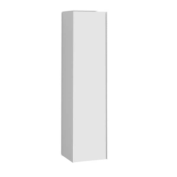 WS Bath Collections Palma 13.8 in. W x 12.4 in. D x 55.1 in. H Bathroom Storage Wall Cabinet in Matte White