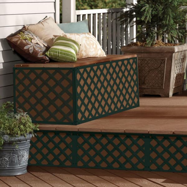 4 ft. Woodland Green Vinyl Lattice Cap (2-Pack)