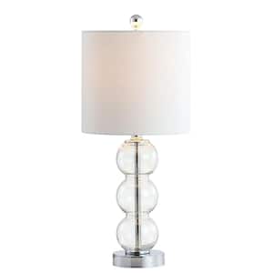February 21 in. Clear/Chrome Glass/Metal LED Table Lamp