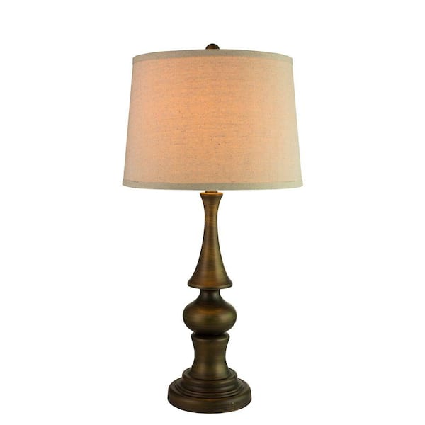 Fangio Lighting 30 in. Antique Bronze Metal Table Lamp