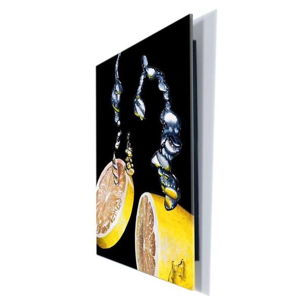 Trademark Fine Art 18 in. x 24 in. "Lemon Splash" by Roderic Stevens Printed Acrylix Wall Art
