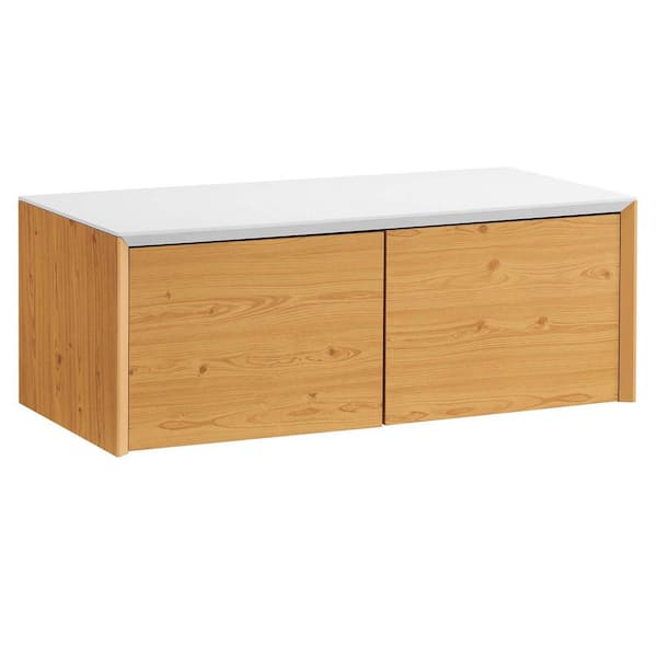 MODWAY Kinetic Wall-Mount Office Storage Cabinet in White Natural