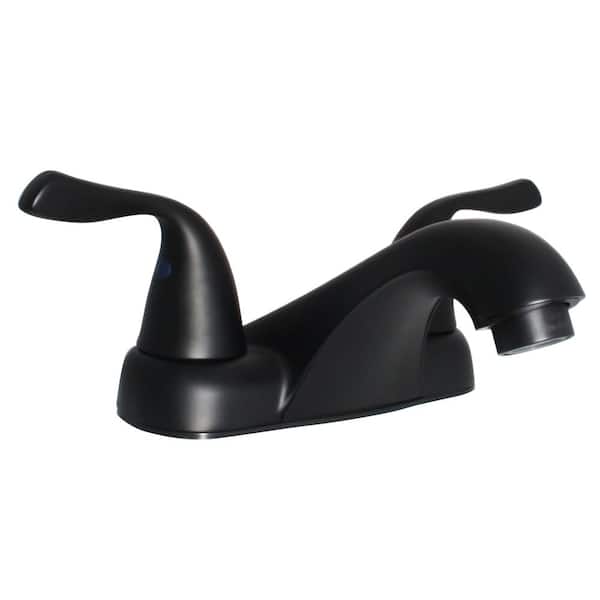 WASSERMAN FAUCETS Dual Wing Handle Classic Low-Rise Spout 4 in. Centerset Bathroom Lavatory Faucet without Drain Kit in Matte Black