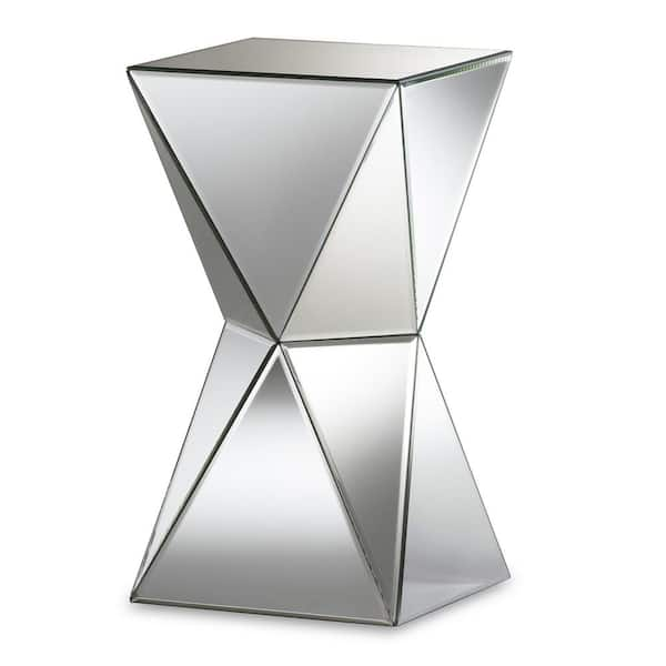 Baxton Studio Rebecca Glam Silver Metallic Finished End Table