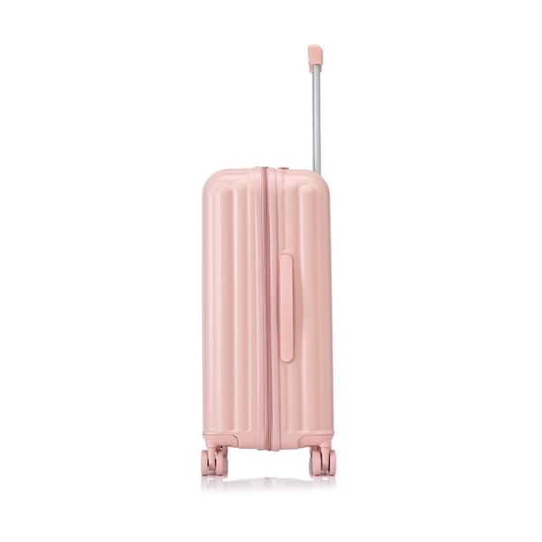 Noble House Peach 3-Piece Pink ABS Hardside Spinner Wheel Luggage