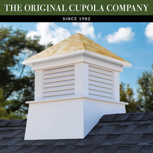 Kent 22 in. x 27 in. Vinyl Cupola with Wood Roof
