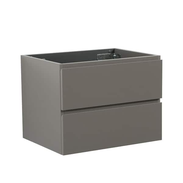 30 in. Wall Mount Bath Vanity Cabinet without Top in Gray with 2 drawers Pre-assembled