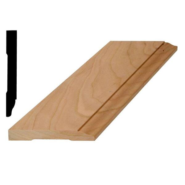 American Wood Moulding WM 623 9/16 in. x 3-1/4 in. x 144 in. Solid Cherry Base Moulding
