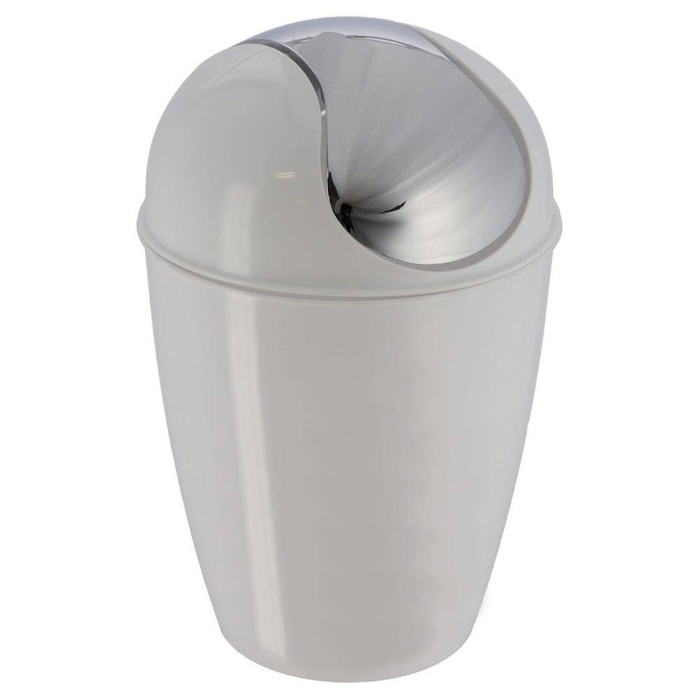 4.5 l/1.2 Gal. Round Bath Floor Trash Can Waste Binand in White 6518100