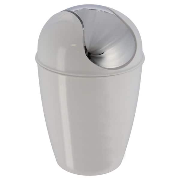 Unbranded 4.5 l/1.2 Gal. Round Bath Floor Trash Can Waste Binand in White