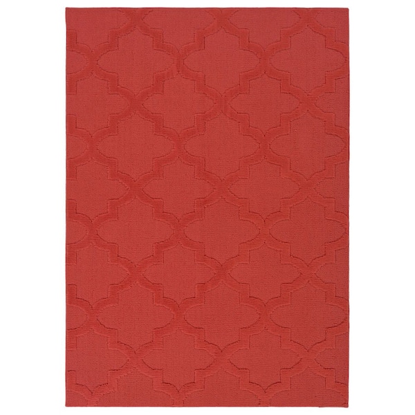 Quatro Chili Red 9 ft. x 12 ft. Area Rug