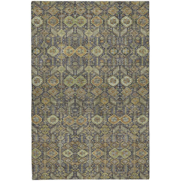 Dream Shag Premium Machine Washable Abstract ADS574 Paprika 8 ft. x 10 ft. Area Rug