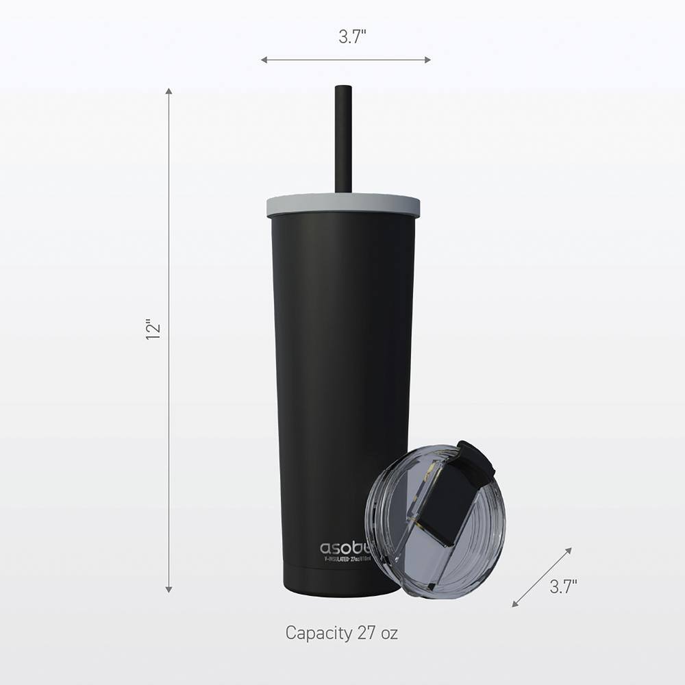 Red Stainless Steel Insulated Travel Tumbler with Dual Lid
