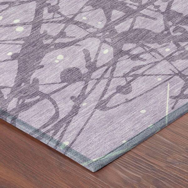Chantille Machine Washable Indoor/Outdoor Abstract ACN2597 Lavender 10 ft. x 14 ft. Area Rug