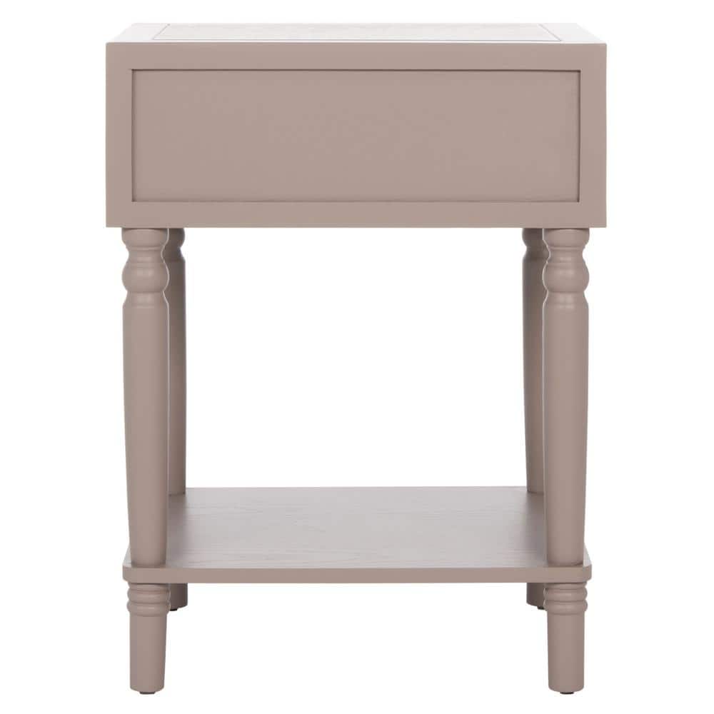Transitional Siobhan White Pine 1-Drawer End Table