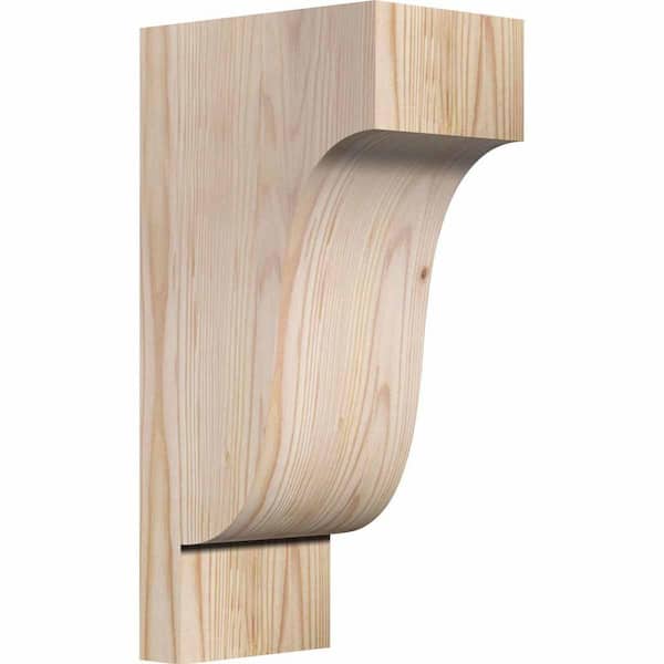 Ekena Millwork 5-1/2 in. x 8 in. x 16 in. Douglas Fir Newport Smooth Corbel