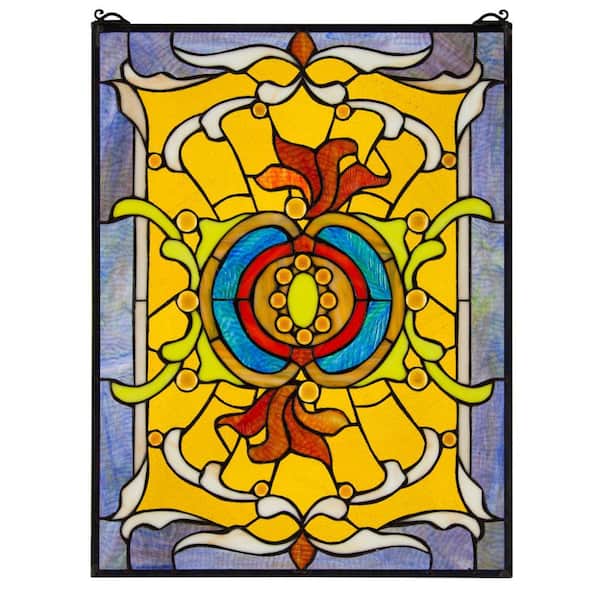 Design Toscano Gilded Age Tiffany-Style Stained Glass Window Panel